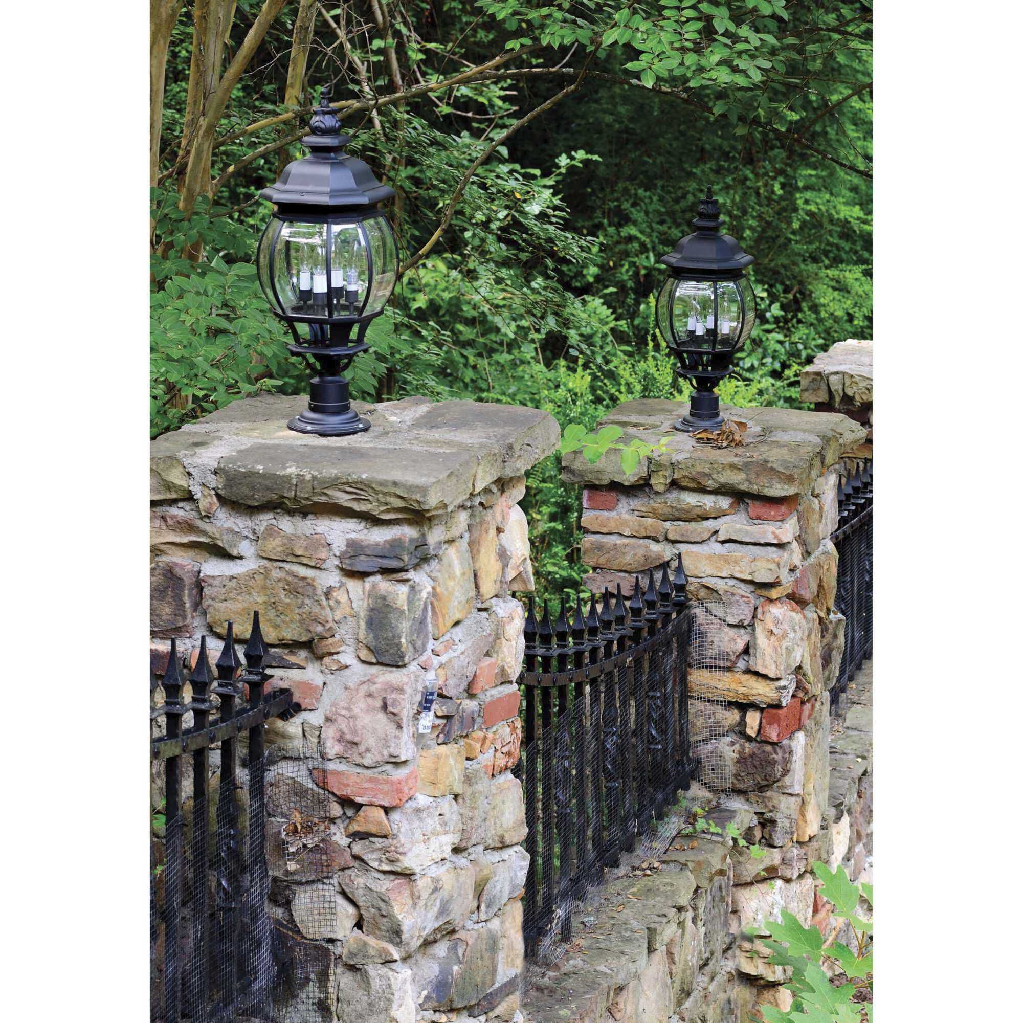 Pedestal Mounts Textured Black Outdoor Pedestal Mount, For Outdoor Lanterns